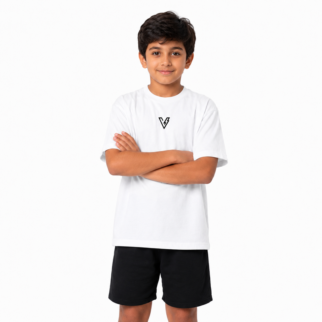 Volt White Unisex Oversized Tee