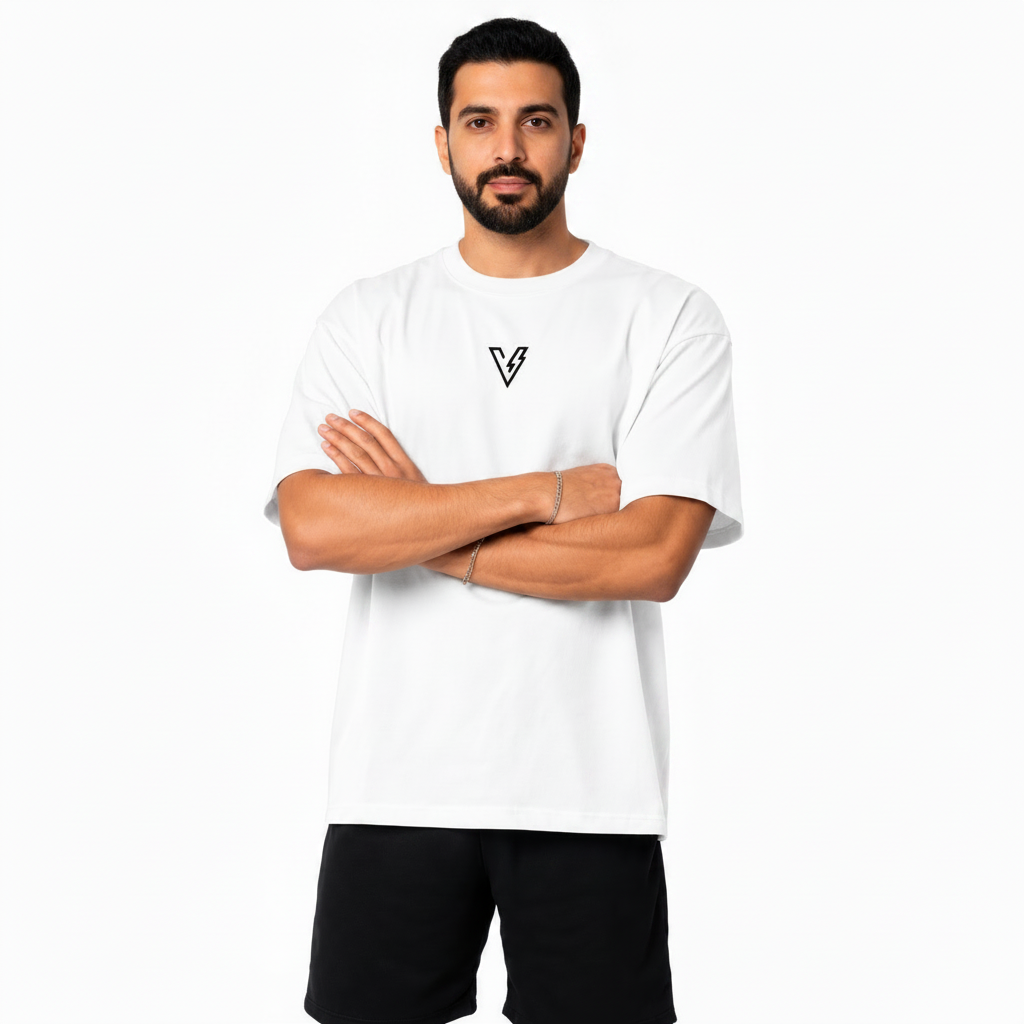 Volt White Unisex Oversized Tee