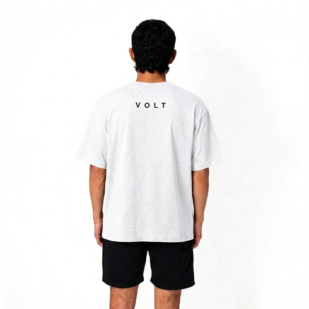 Volt White Unisex Oversized Tee