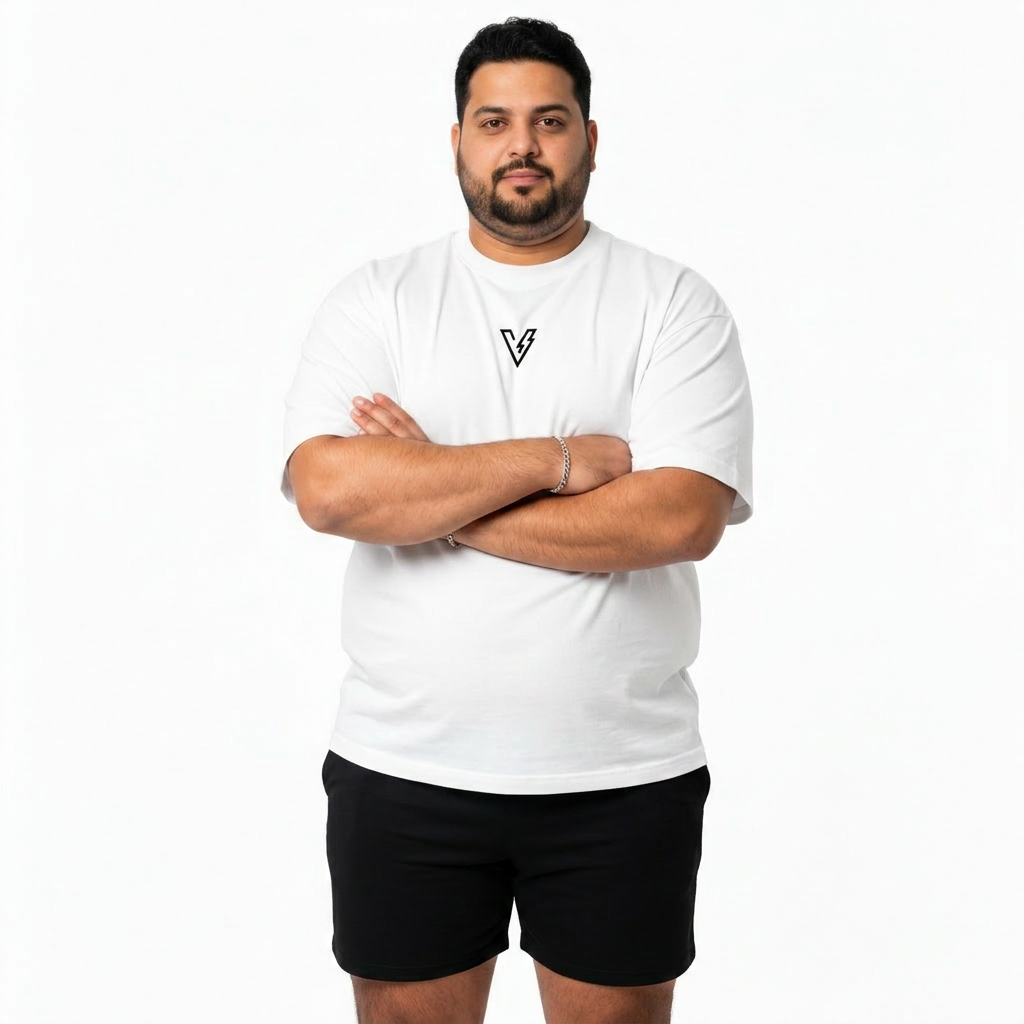 Volt White Unisex Oversized Tee