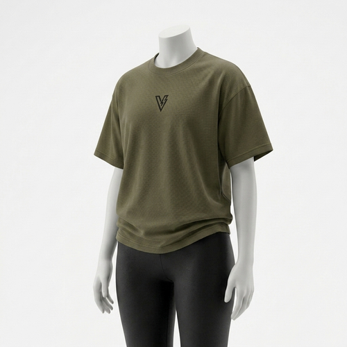 Volt Olive-Green Unisex Oversized Tee