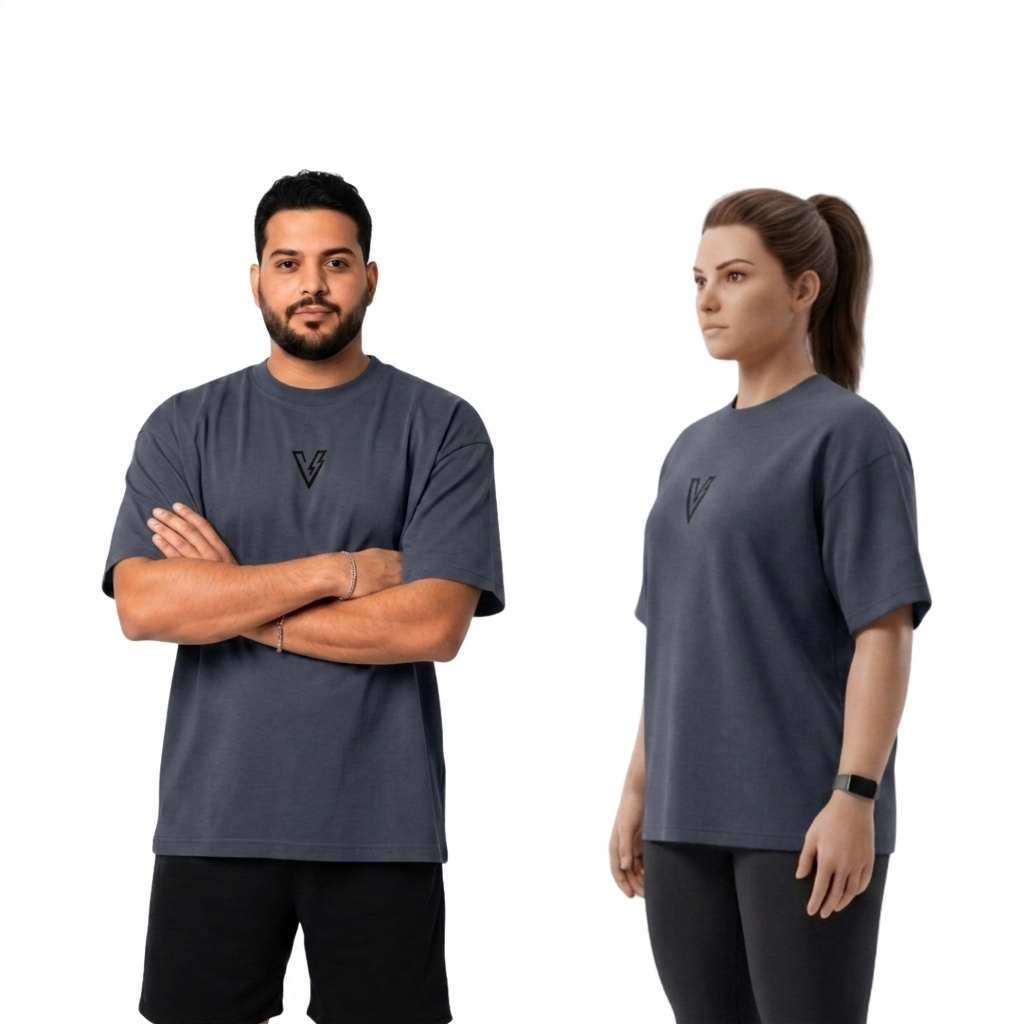 Volt Gray Unisex Oversized Tee
