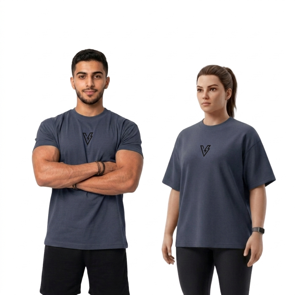 Volt Gray Unisex Oversized Tee