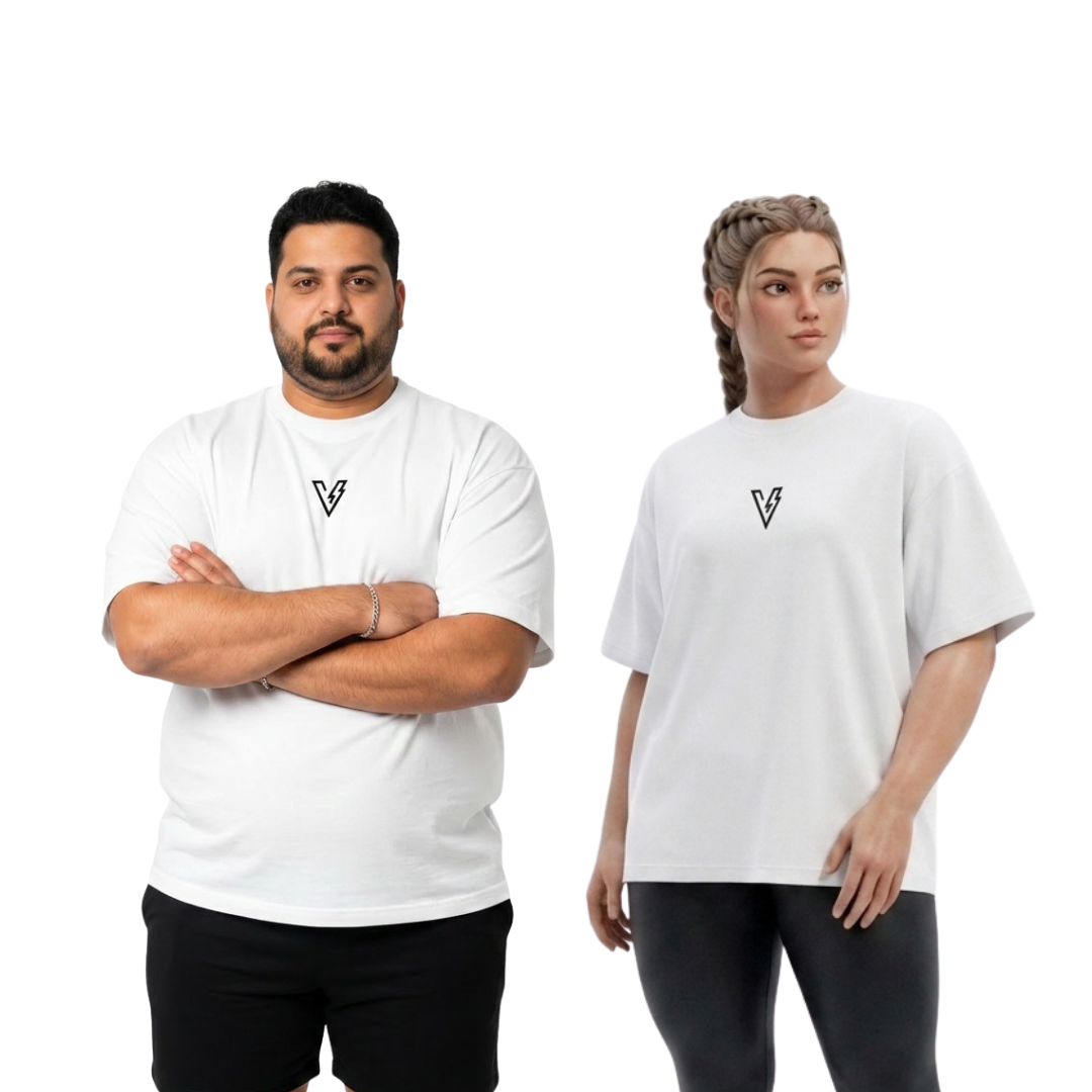 Volt White Unisex Oversized Tee