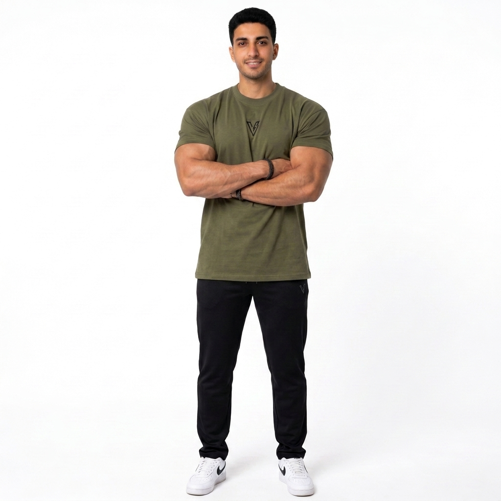 Volt Olive-Green Unisex Oversized Tee